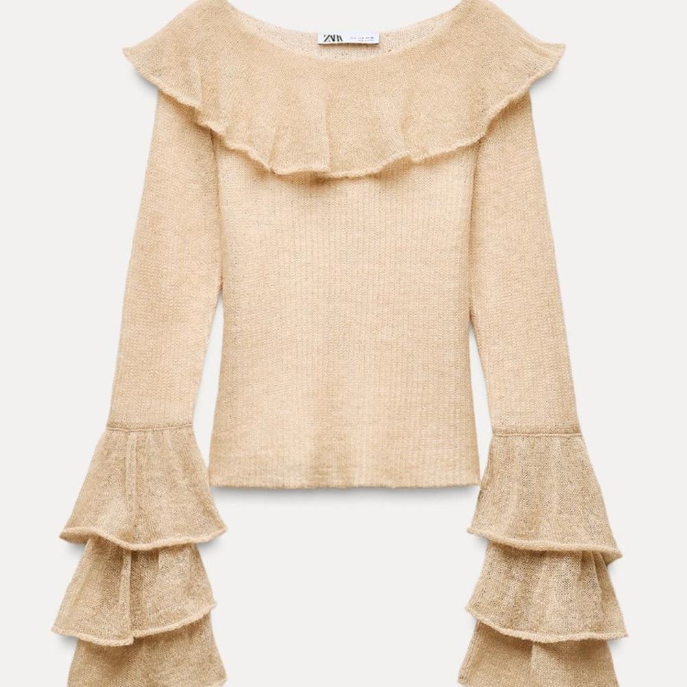 NWT Zara Alpaca & Wool Blend Fine Knit Sweater